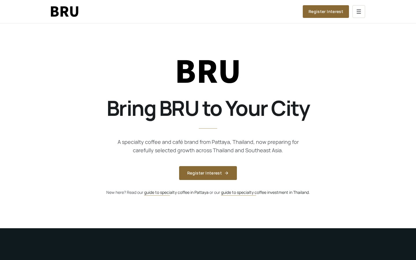 BRU Group desktop website screenshot