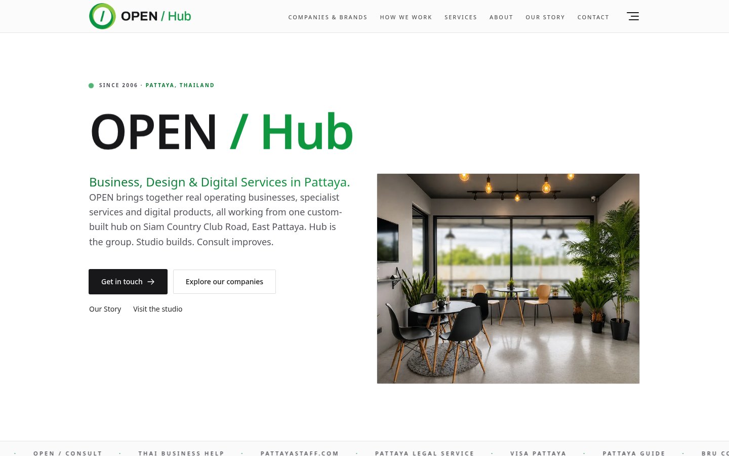 OPEN / Hub website preview: The group behind the businesses and brands