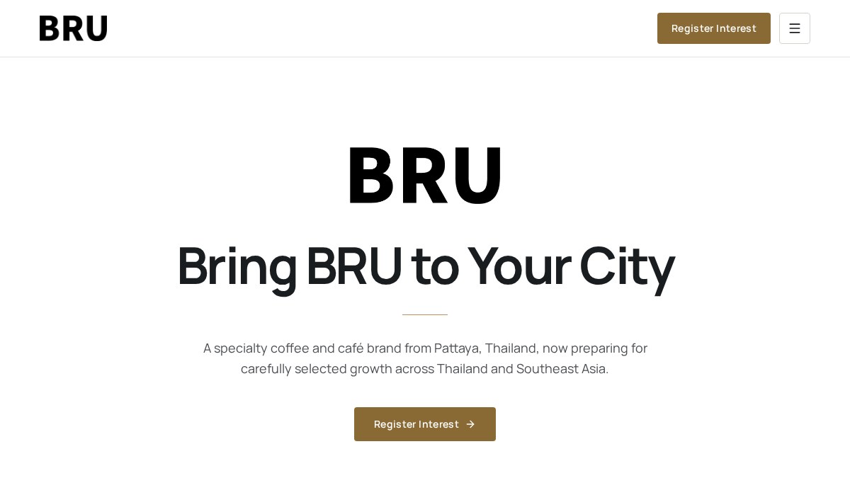 BRU Group desktop website screenshot