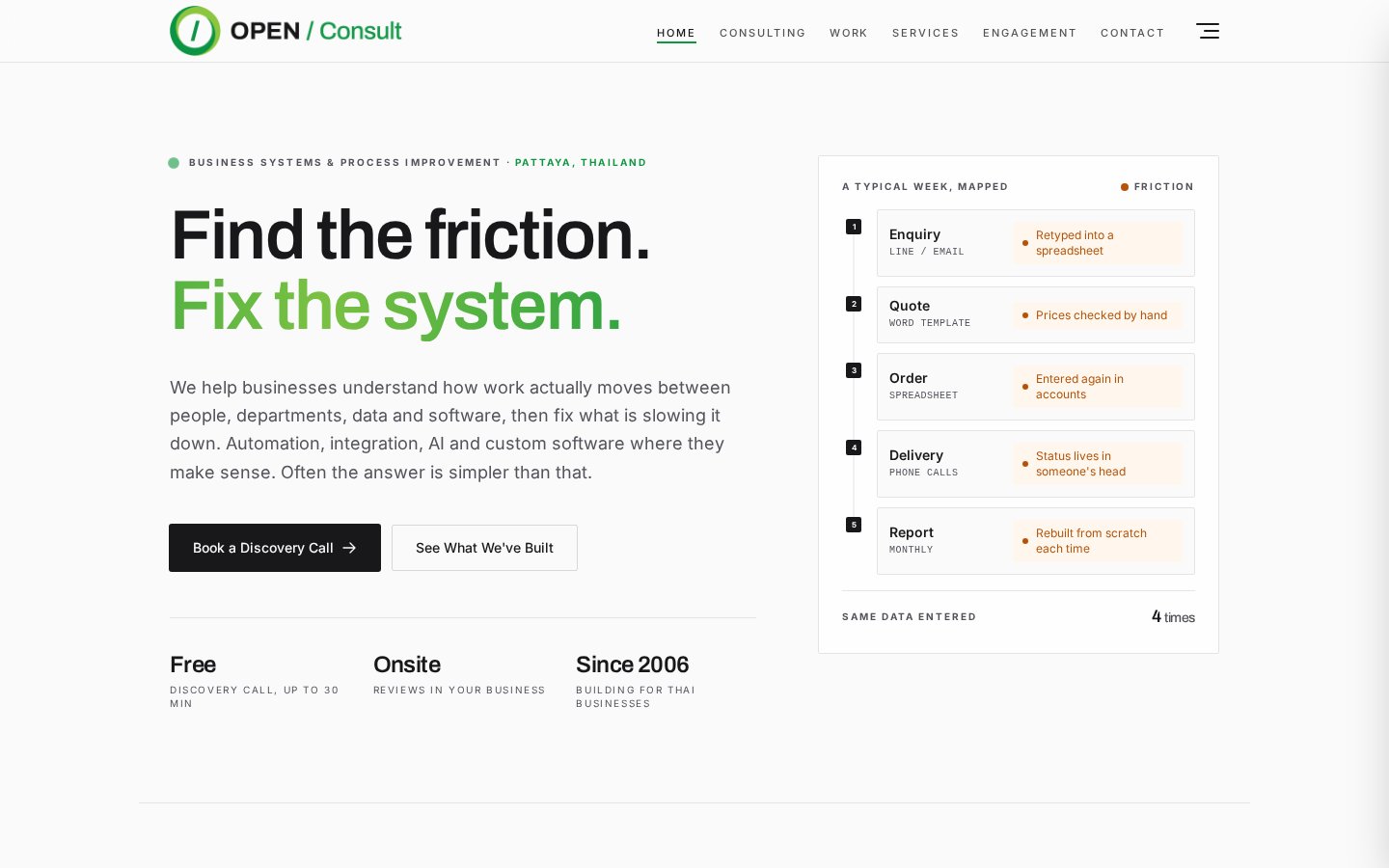 OPEN / Consult desktop website screenshot